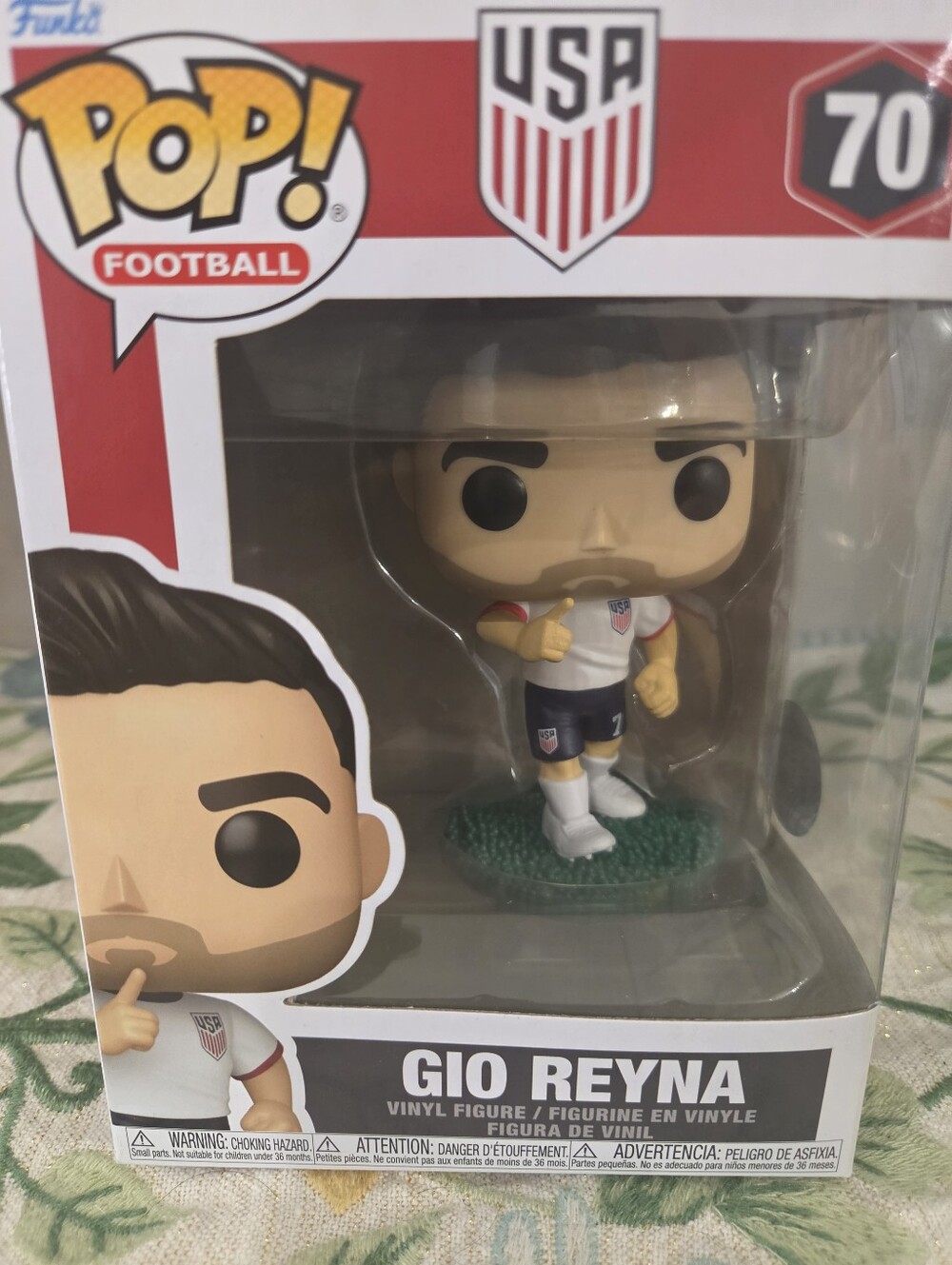 Funko Pop! Gio Reyna Vinyl Figure - White, Navy, Red